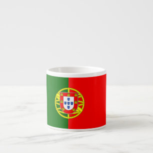 portugal vlag rode groene goudlaag van wapens espresso kop
