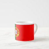 portugal vlag rode groene goudlaag van wapens espresso kop (Voorkant rechts)