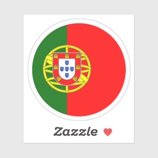 Portugal Vlag Ronde Sticker (Vel)