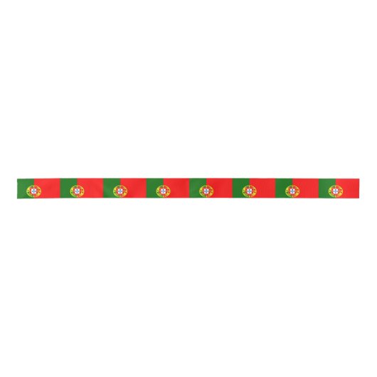 Portugal vlag Satin Ribbon Satijnen Lint (Voorkant)