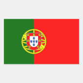 Portugal* Vlag Sticker (Voorkant)