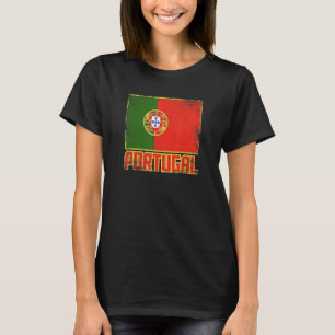 Portugal Vlag Vintage Retro Land Portugees Pri T-shirt