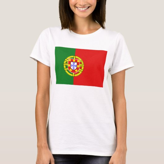 Portugal vlag x kaart T-Shirt (Voorkant)