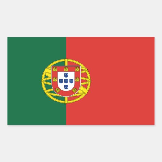 Portugal-vlaggen Rechthoekige Sticker (Voorkant)
