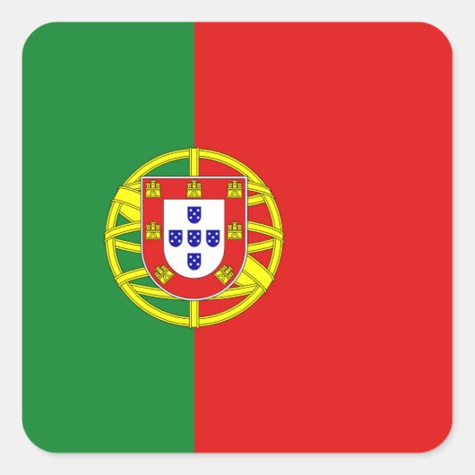 Portugal-vlaggen Vierkante Sticker (Voorkant)