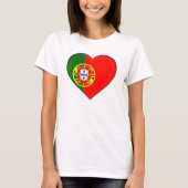 Portugal - Vlaggenhartvorm T-shirt (Voorkant)