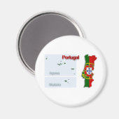 Portugal — Vlaggenkaart_2 Magneet (Voorkant / Achterkant)