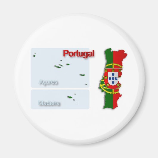 Portugal — Vlaggenkaart_2 Magneet (Voorkant)