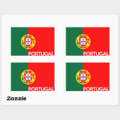 portugal - vlaggenland - naam rechthoekige sticker (Vel)