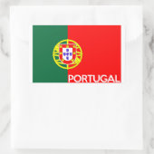 portugal - vlaggenland - naam rechthoekige sticker (Tas)