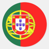 portugal - vlaggensymbool ronde sticker (Voorkant)