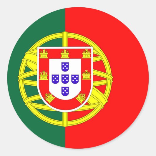portugal - vlaggensymbool ronde sticker (Voorkant)