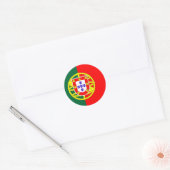 portugal - vlaggensymbool ronde sticker (Envelop)
