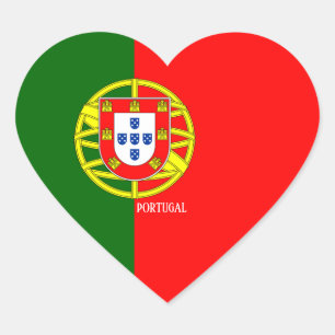Portugal vlagpatriottisch hart sticker