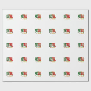 Portugal Voetbal 2026 Voetbal Vet Land Typografie Cadeaupapier