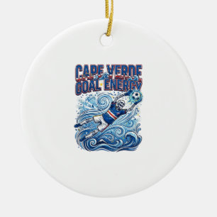 Portugal Voetbal 2026 Voetbal Vet Land Typografie Keramisch Ornament
