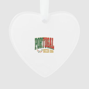 Portugal Voetbal 2026 Voetbal Vet Land Typografie Ornament