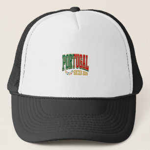 Portugal Voetbal 2026 Voetbal Vet Land Typografie Trucker Pet