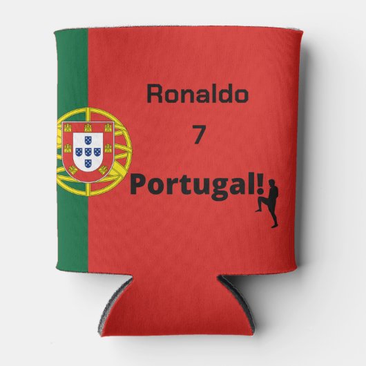Portugal Voetbal, aanpasbaar Blikjeskoeler (Voorkant)