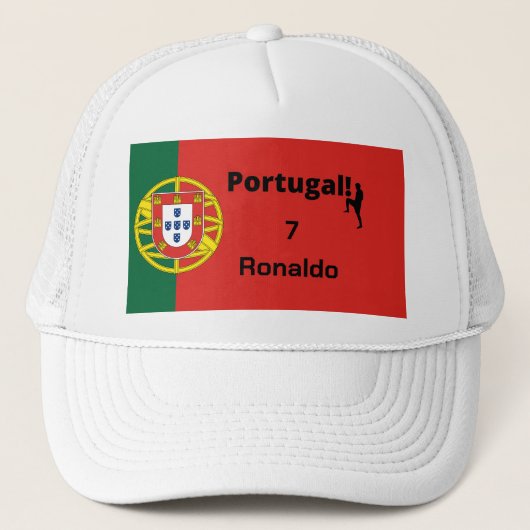 Portugal Voetbal, aanpasbaar Trucker Pet (Voorkant)
