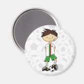 Portugal Voetbal Jongen Magneet (Voorkant / Achterkant)