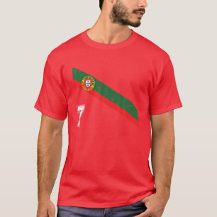 Portugal Voetbal nummer 7 Portugese Football T-shirt
