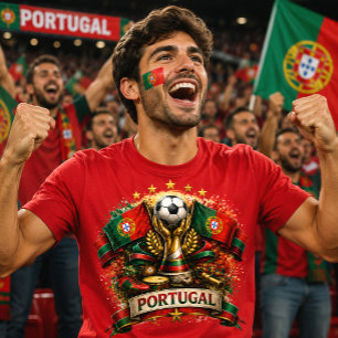 Portugal Voetbal Portugese Voetbal Wereldkampioens T-shirt
