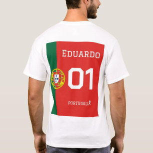 Portugal Voetbalfan Jersey - Aangepaste naam & num T-shirt