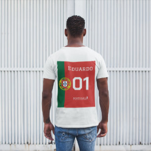 Portugal Voetbalfan Jersey - Aangepaste naam & num T-shirt