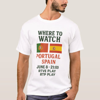 Portugal vs Spanje Wedstrijddag Fan Shirt