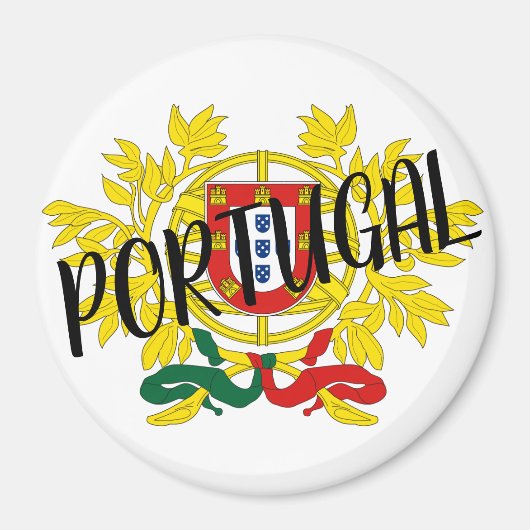 Portugal Wapenmunt Magnet (Voorkant)