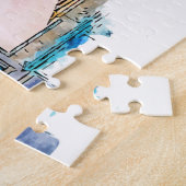 Portugal Waterverf Cityscape Legpuzzel (Zijkant)