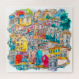 Portugal Waterverf Cityscape Legpuzzel
