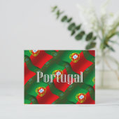 Portugal Waving Flag Briefkaart (Staand voorkant)