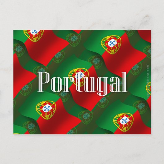 Portugal Waving Flag Briefkaart (Voorkant)
