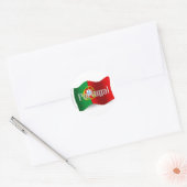 Portugal Waving Flag Ronde Sticker (Envelop)
