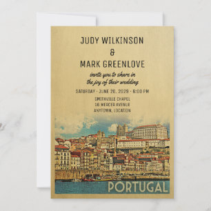 Portugal Wedding Invitation Kaart