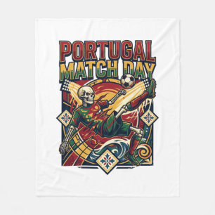 Portugal Wedstrijddag Skelet Aanvaller Naties Land Fleece Deken