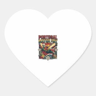 Portugal Wedstrijddag Skelet Aanvaller Naties Land Hart Sticker