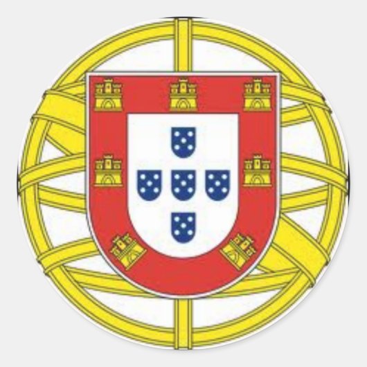 Portugal* Wereldbol Sticker Escudo Portugues Aesiv (Voorkant)