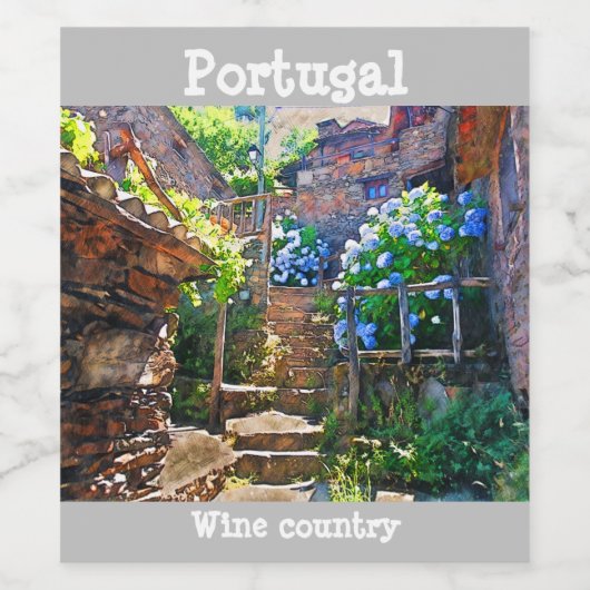 Portugal wijnland wijn etiket (Enkel label)