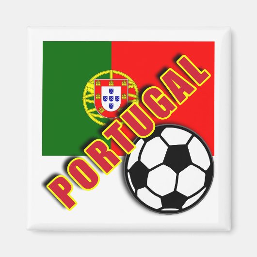 PORTUGAL World Soccer Fan Tshirts Magneet (Voorkant)