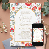 Portuge gebruik | Casamento Flores Vermelha Rústic Kaart