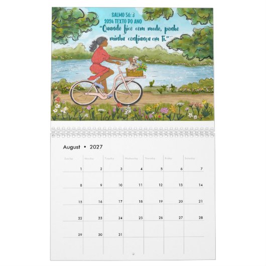 Portugees 2024 Jaar Tekst PS 56:3 Kalender (Aug 2027)