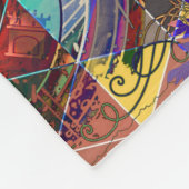 Portugees abstracte volkskunst fleece deken (Hoek)
