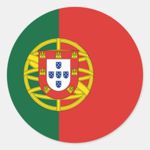 Portugees afgeronde vlag stickers