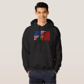 Portugees Amerikaans Hoodie (Voorkant volledig)