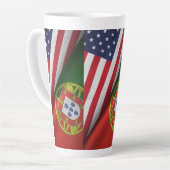 Portugees Amerikaans Latte Mok (Linkerhoek)