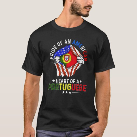 Portugees Amerikaans pride Foreign Portugal T-shirt (Voorkant)