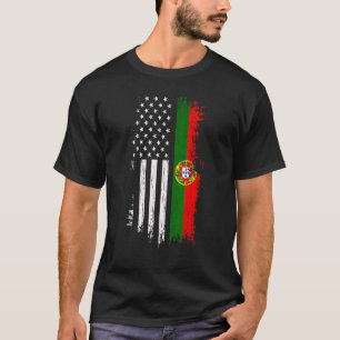 Portugees Amerikaans Vlag Pride Portugal Verenigde T-shirt